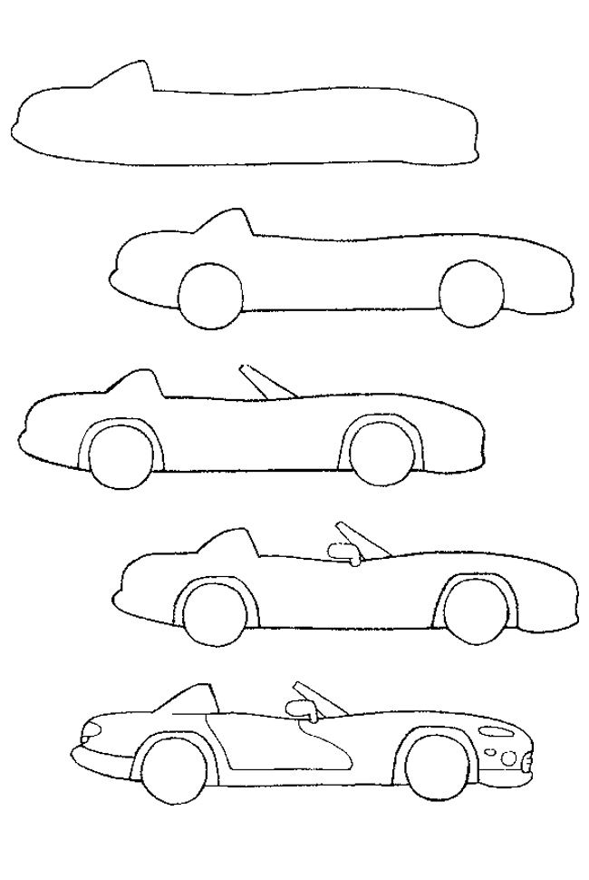 650x970 how to draw a convertible drawing drawings, art handouts, car - Convertible Car Drawing