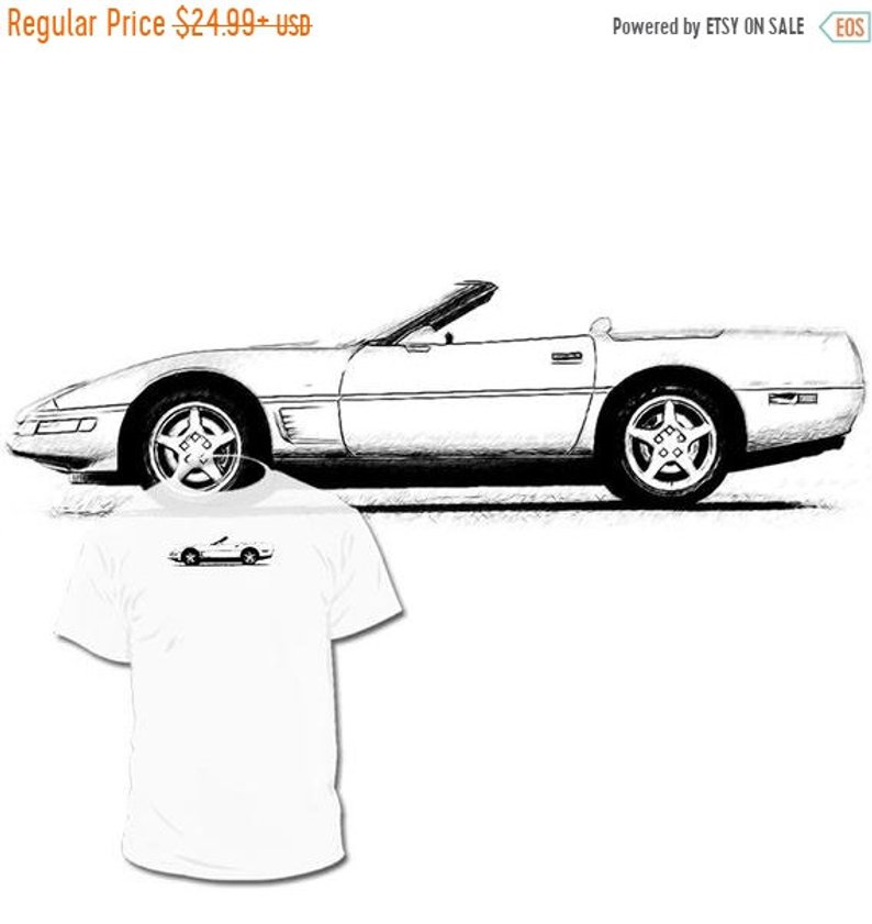 794x841 off sale chevrolet corvette convertible drawing tshirt etsy - Convertible Drawing