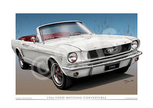 300x212 ford mustang convertible print - Convertible Drawing