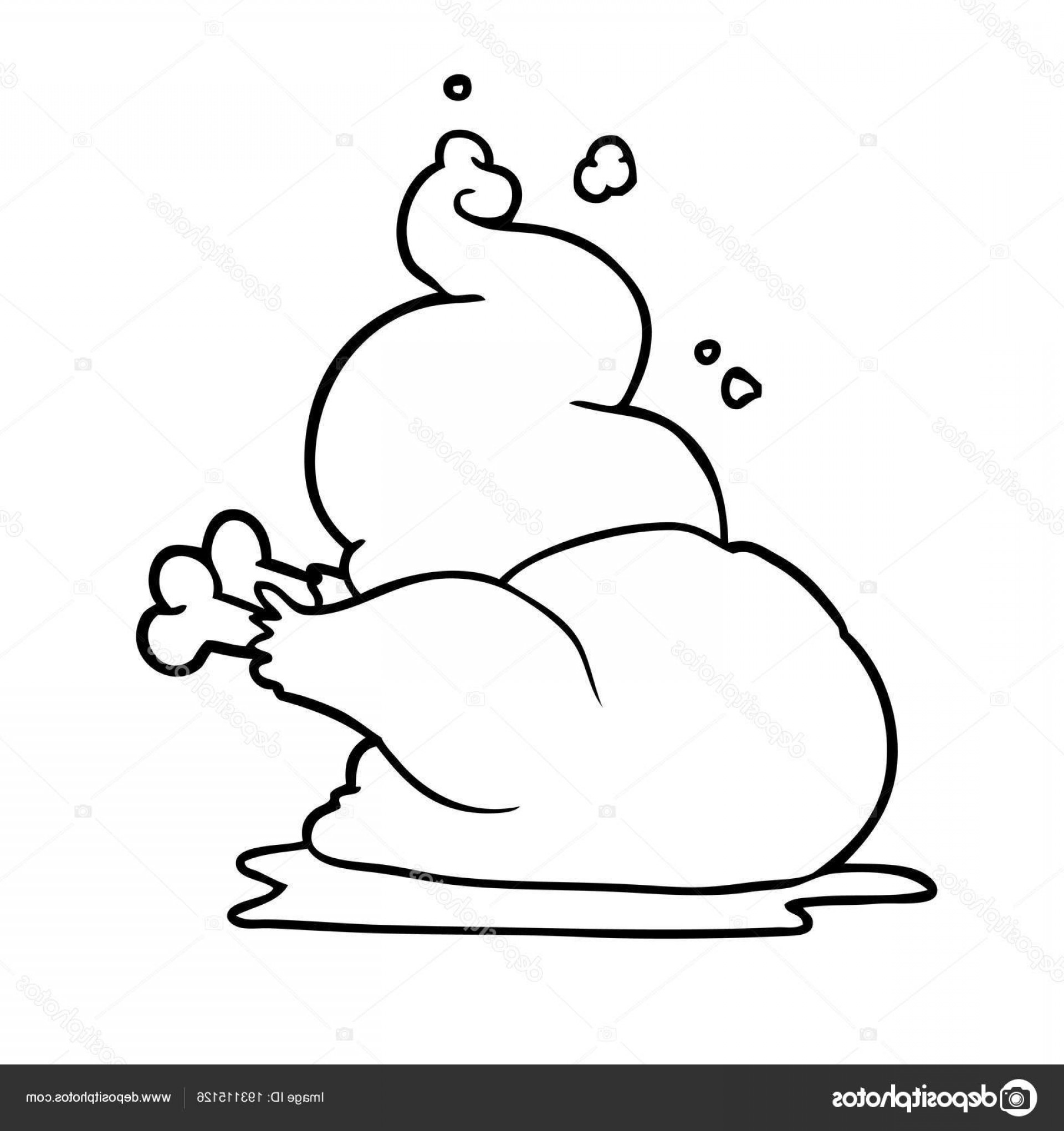 1920x2040 Stock Illustration Line Drawing Whole Cooked Chicken Soidergi - Cooked Chicken Drawing