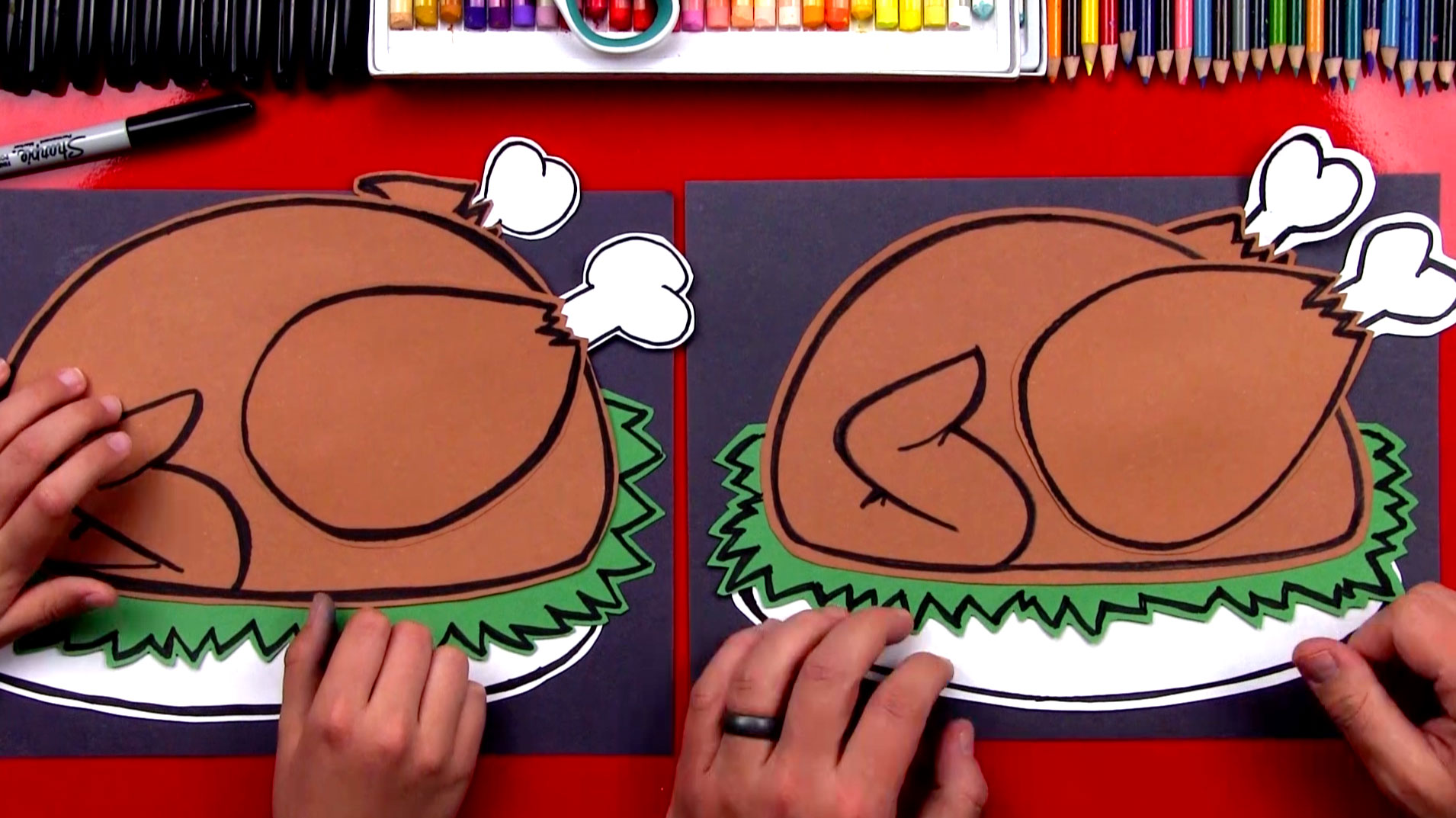 1910x1073 How To Draw A Cooked Turkey - Cooked Turkey Drawing