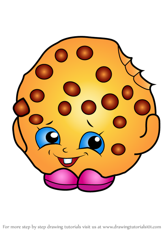 565x800 how to draw kooky cookie from shopkins printable step - Cookie Drawing