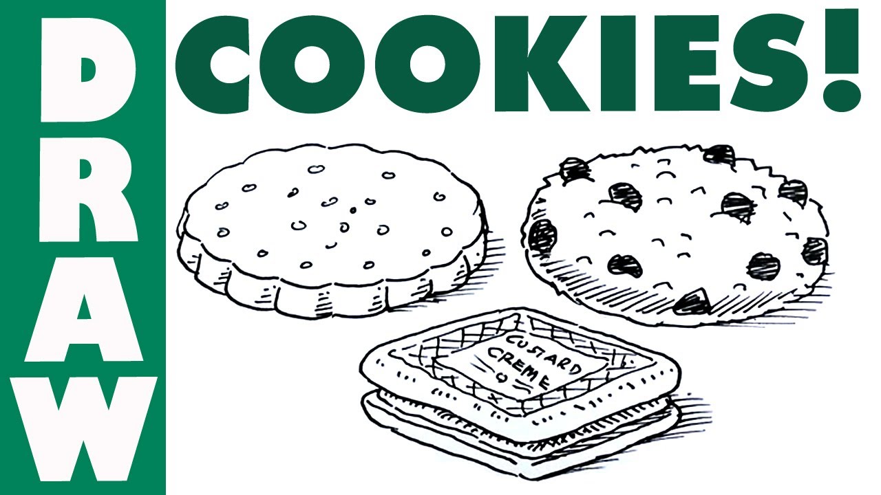 1280x720 How To Draw Cookies And Biscuits - Cookie Drawing