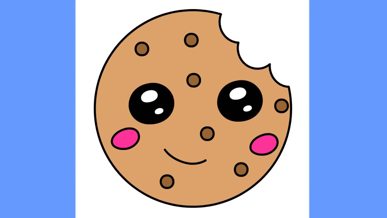 1280x720 How To Draw A Cookie Step - Cookie Drawing
