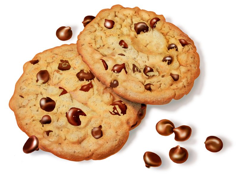 800x607 chocolate chip cookie pencil drawing of chocolate chip cookies - Cookie Drawing