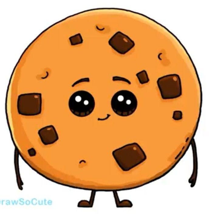 688x720 cookie cutipie coisas para desenhar, desenhos kawaii, desenho fofo - Cookie Drawing