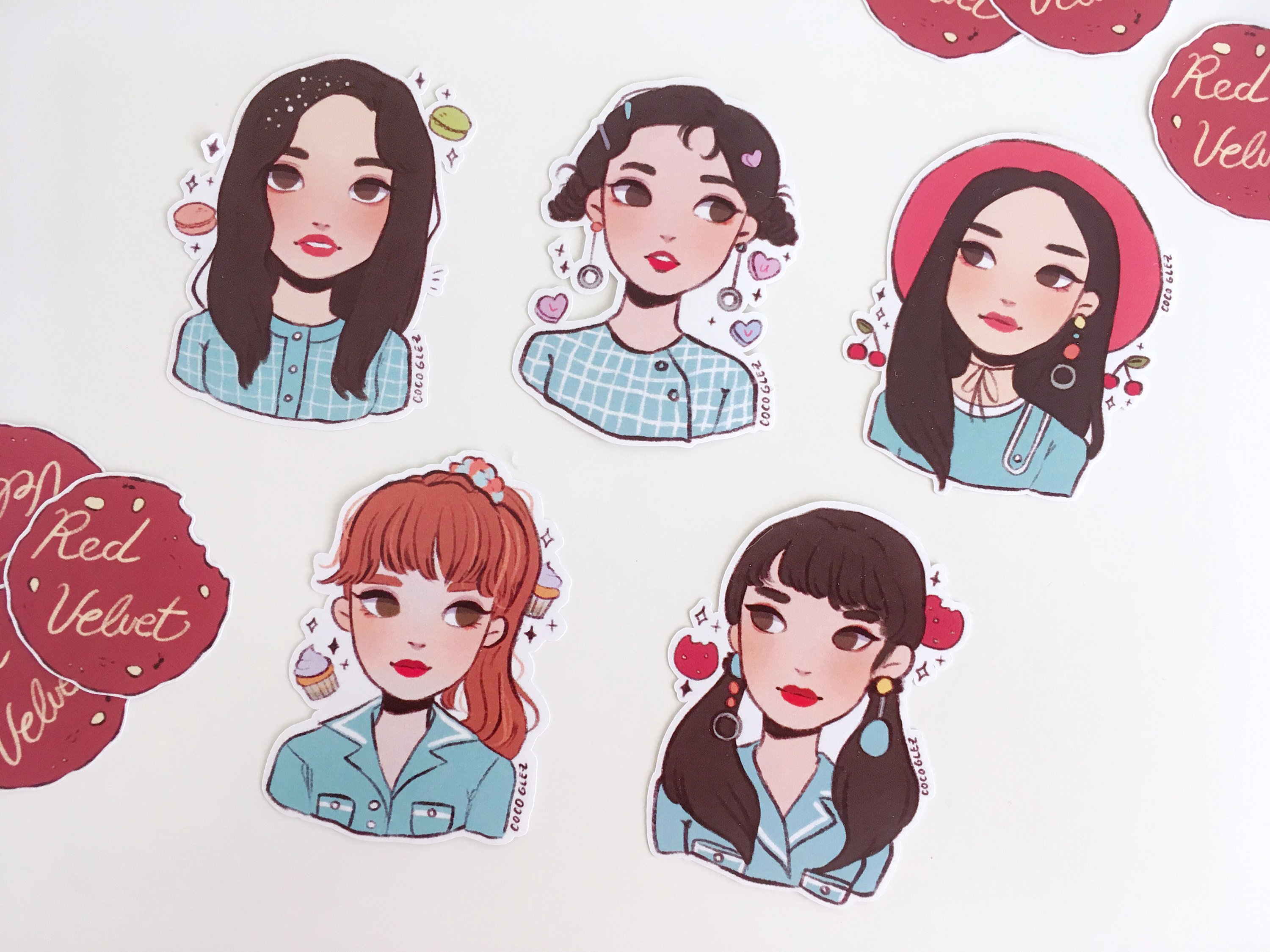 3000x2250 kpop stickers red velvet cookie jar irene yeri joy etsy - Cookie Jar Drawing