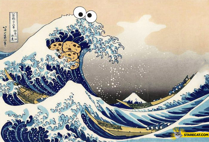 700x478 cookie monster wave drawing - Cookie Monster Drawing