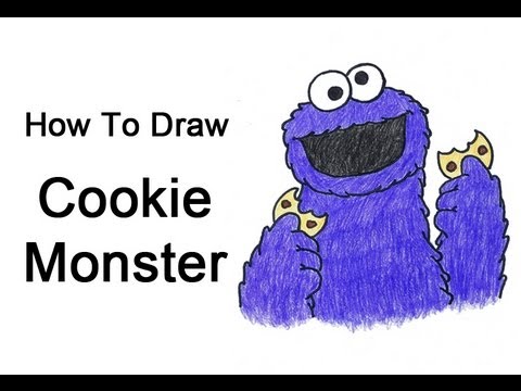 480x360 how to draw cookie monster - Cookie Monster Drawing