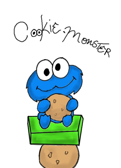 460x640 cookie monster - Cookie Monster Drawing