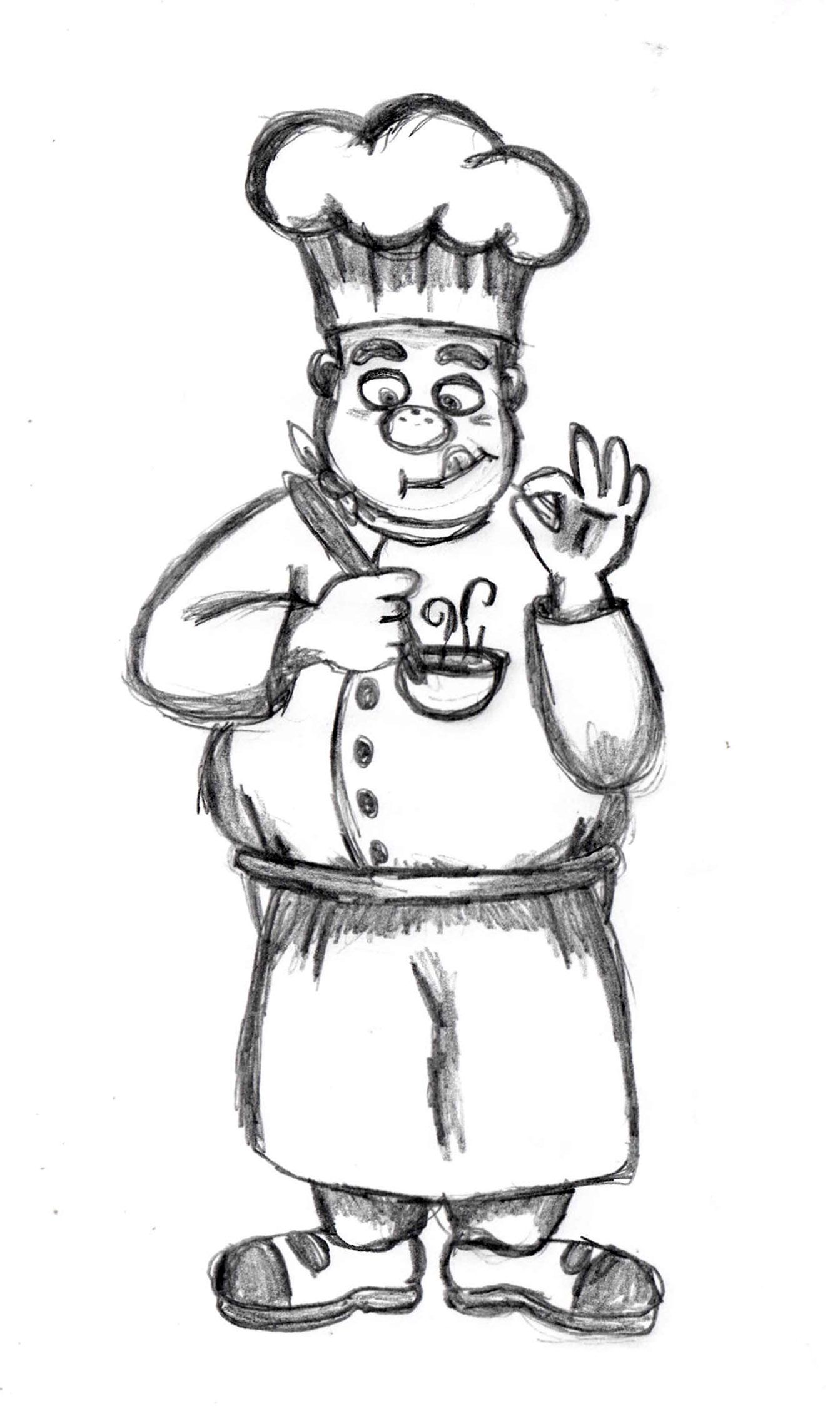 1343x2255 Drawissimo Kids How To Draw - Cooking Drawing