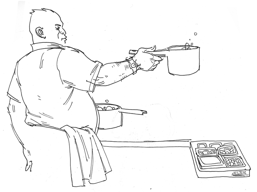 1002x750 Ben Jelter Art Some People Cooking Me Food - Cooking Drawing