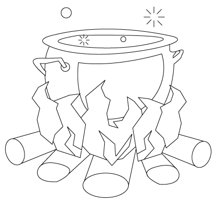 425x400 Cooking Pot Drawing Childrens Drawings - Cooking Pot Drawing