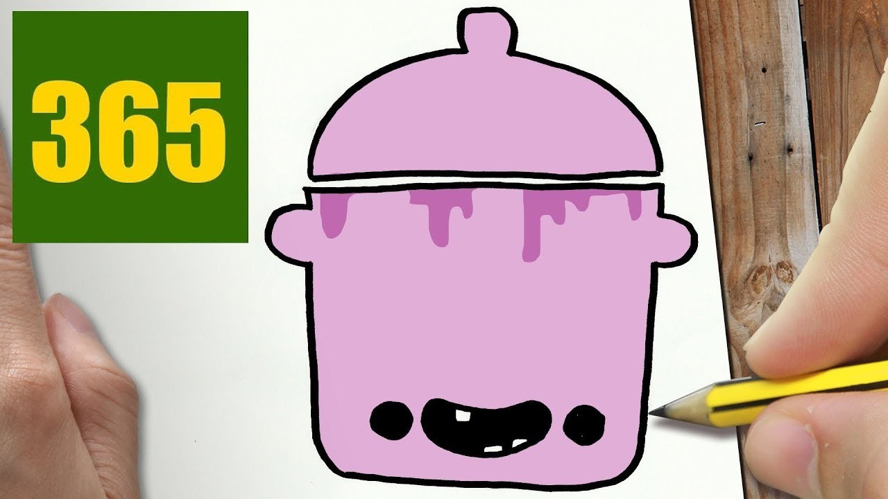 1280x720 How To Draw A Cooking Pot Cute, Easy Step - Cooking Pot Drawing