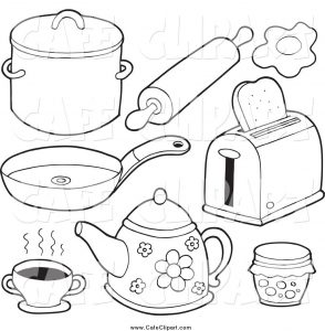 294x300 download coloring pages of cooking utensils getwallpapers us - Cooking Utensils Drawing