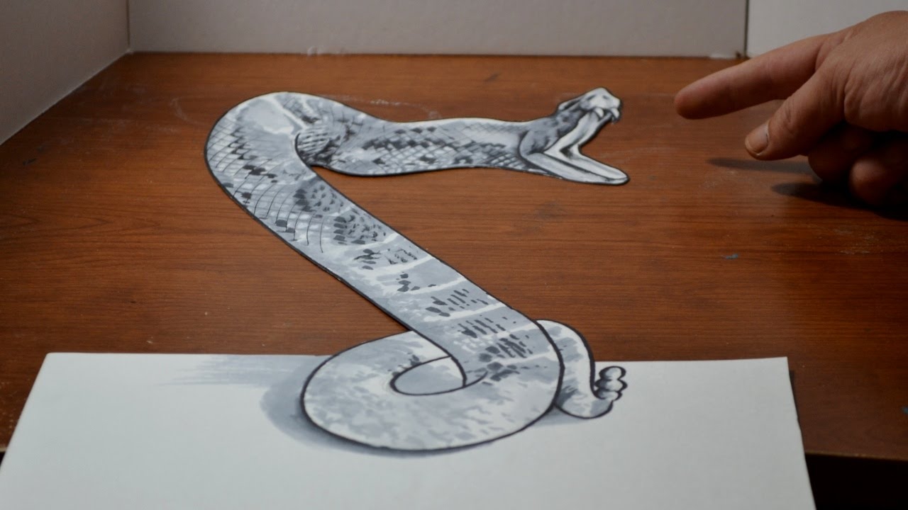 1280x720 Drawing A Rattlesnake - Cool 3d Drawings