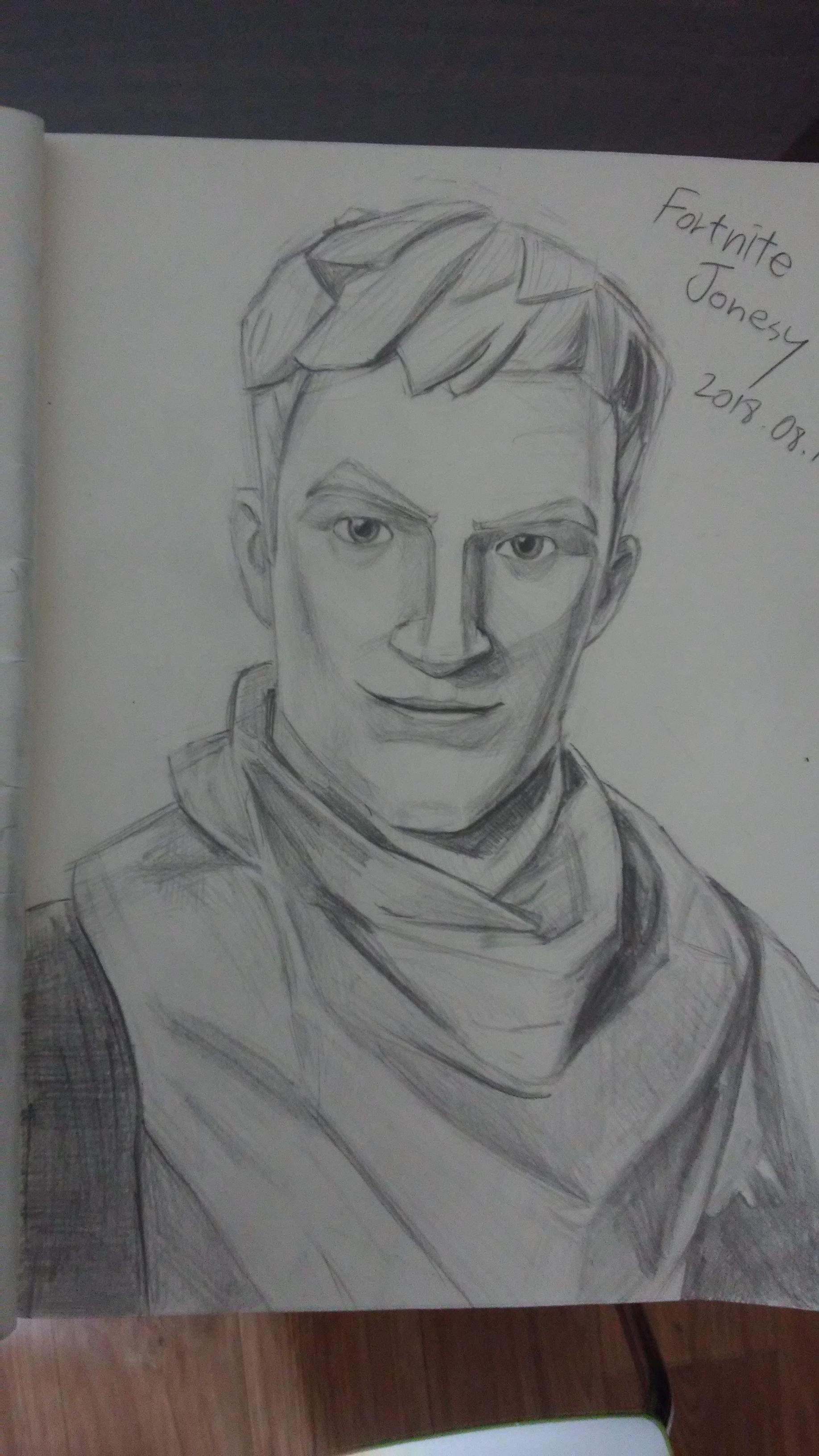 1836x3264 Sergeant Jonesy Black And White Sketch Cool Blonde Guy Fortnite - Cool Black And White Drawings