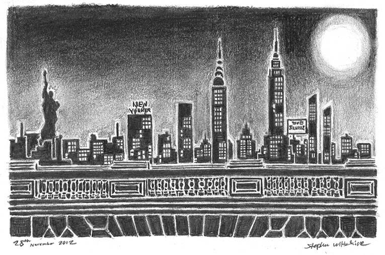 765x507 New York Silhouette - Cool City Drawings