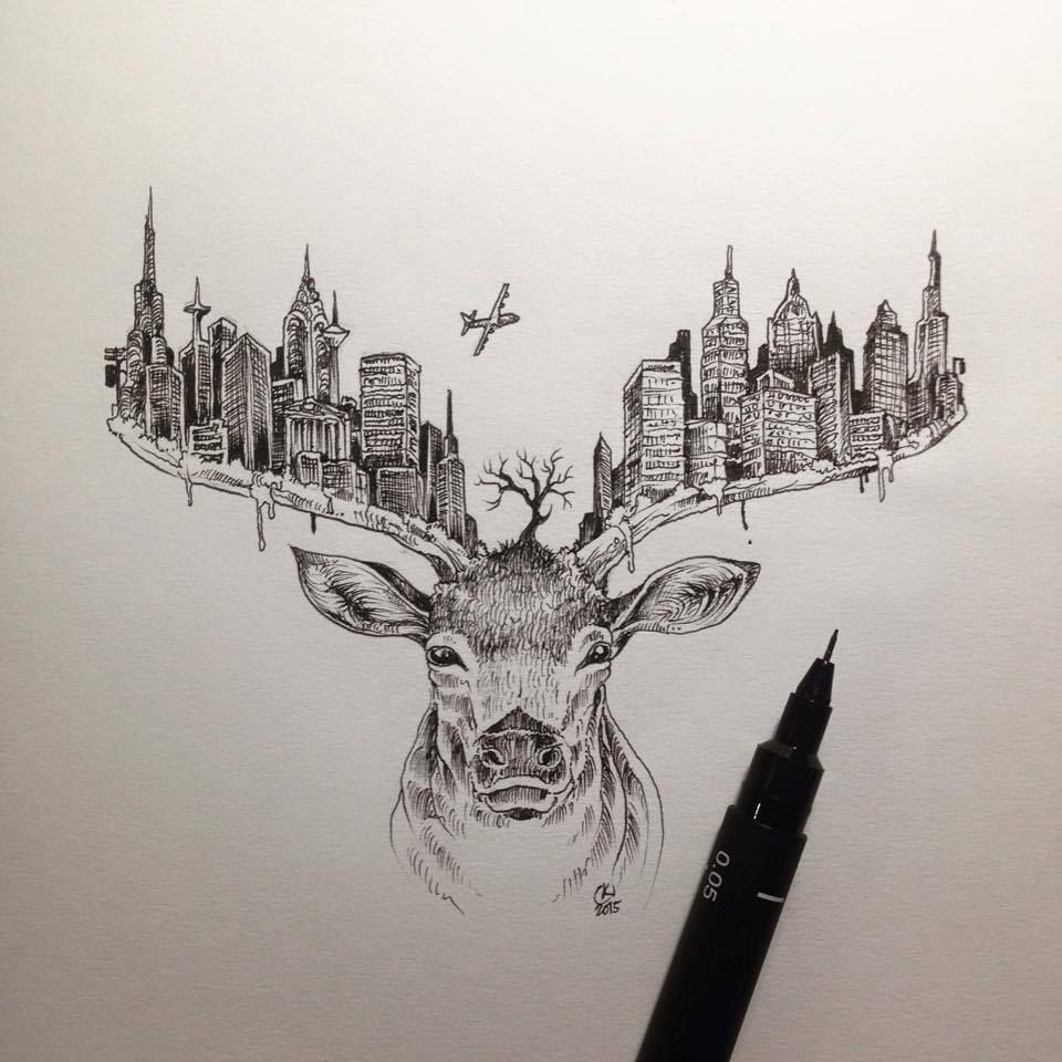 960x960 Tattoos Art, Draw, Illustration Art - Cool City Drawings