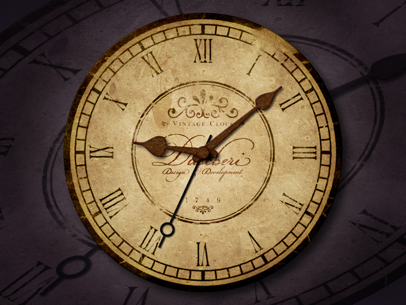 800x600 Design A Vintage Clock With Rusty Mechanics In Photoshop - Cool Clock Drawings