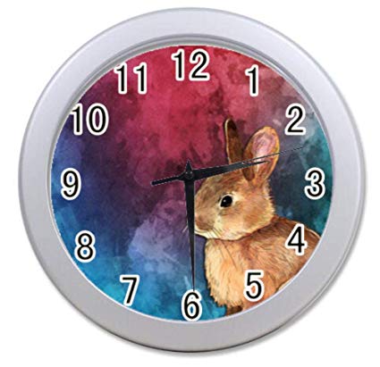 425x411 Bernie Gresham Wall Clock Rabbit Drawings Cool - Cool Clock Drawings