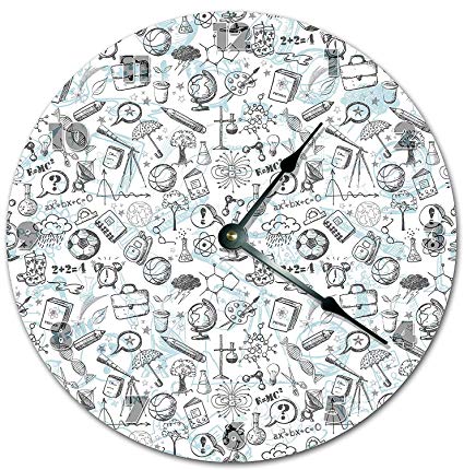 425x430 Pottelove Vintage Cool School Doodle Seamless - Cool Clock Drawings