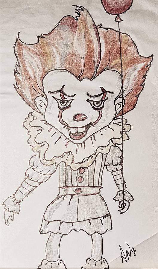 528x900 Scary Clown Drawings - Cool Clown Drawings