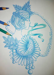 180x250 Drawing Dasies In Cool Colors - Cool Colors Drawing