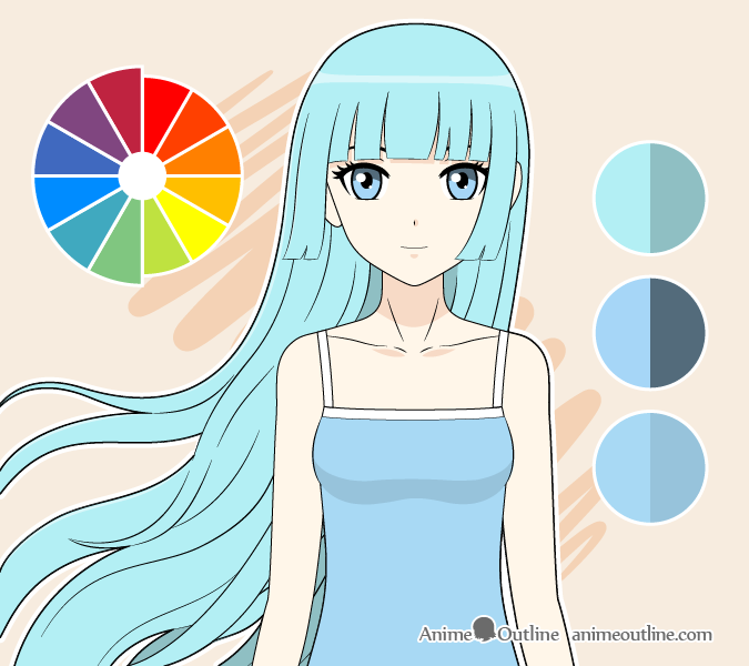675x600 Guide To Picking Colors When Drawing Anime Manga - Cool Colors Drawing