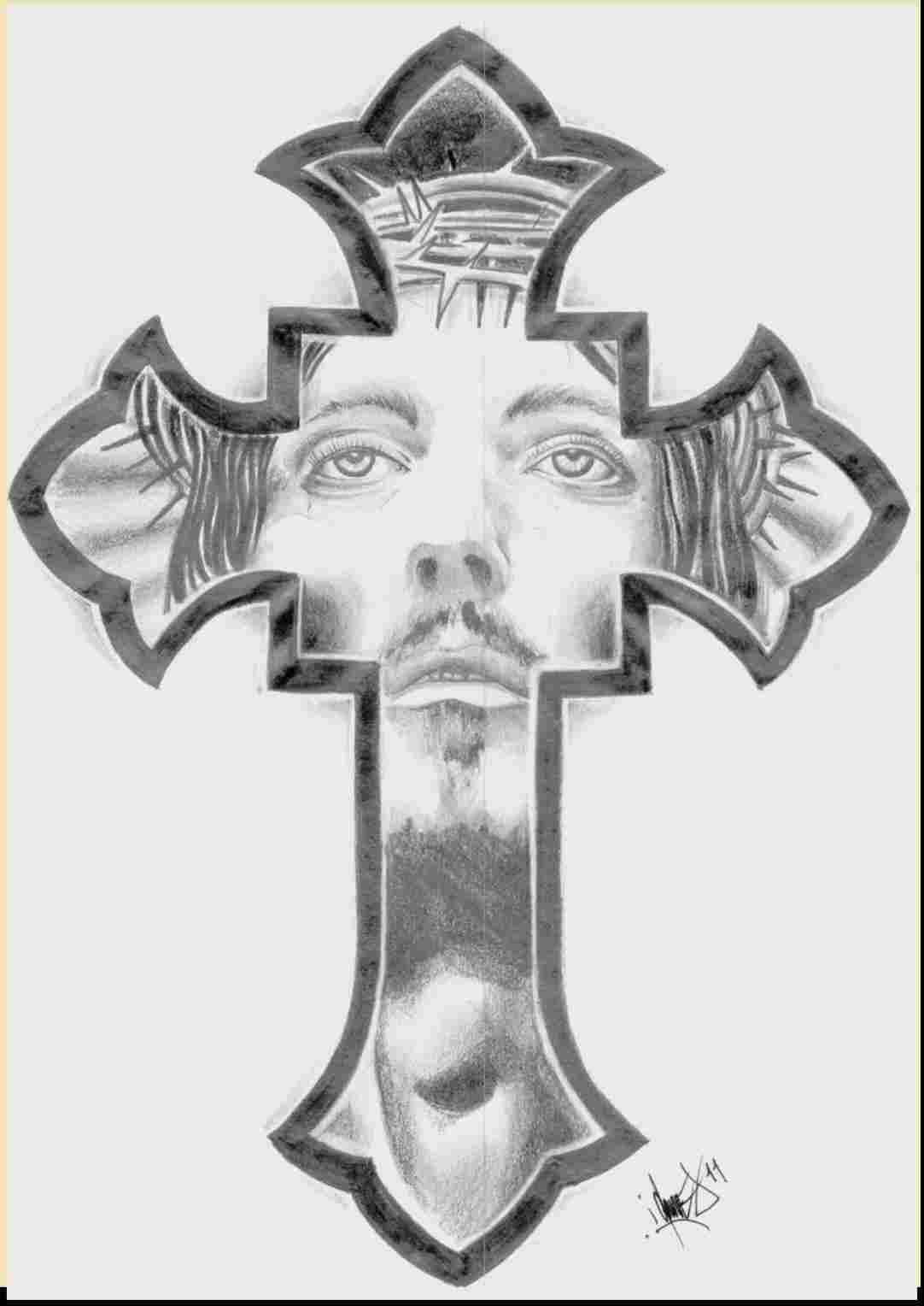 Cool Cross Drawings at PaintingValley.com | Explore ...