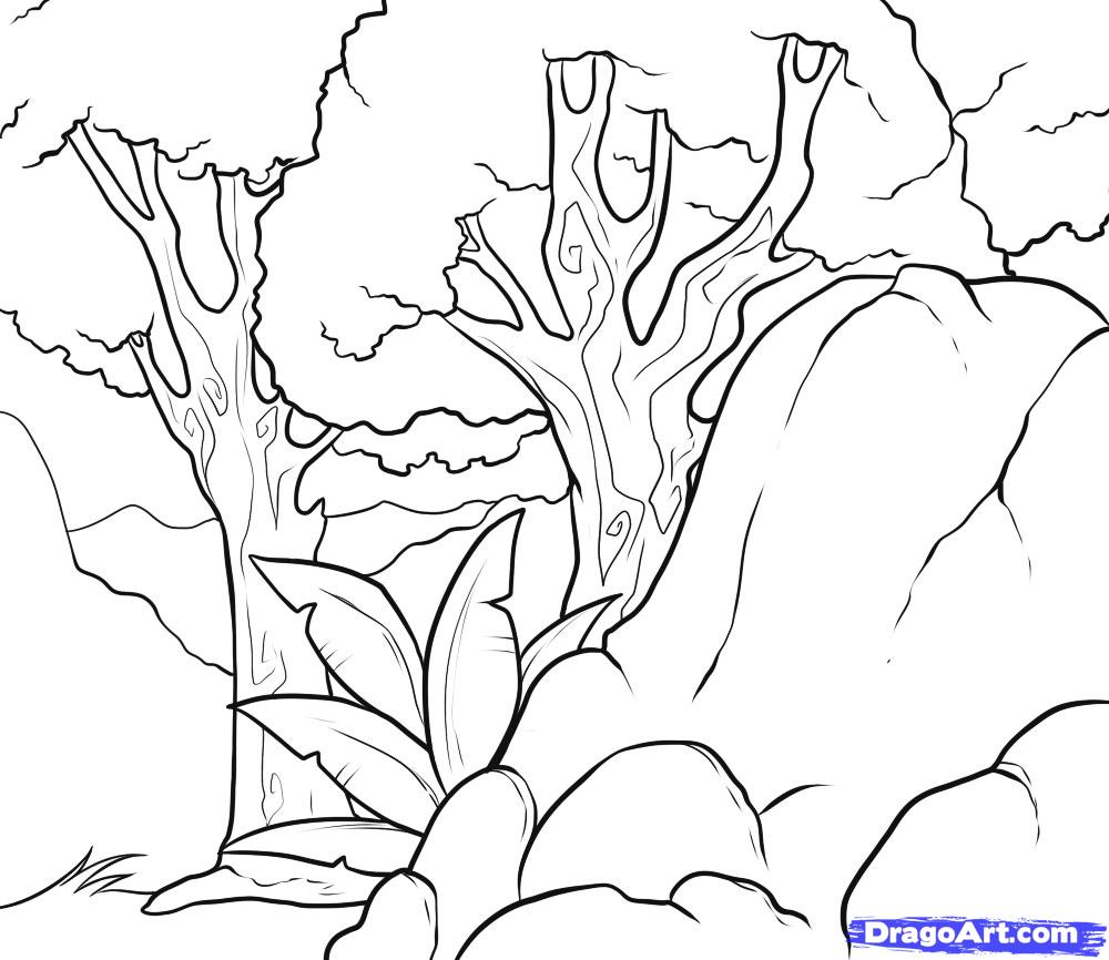 1000x866 How To Draw A Background, Step - Cool Drawing Backgrounds