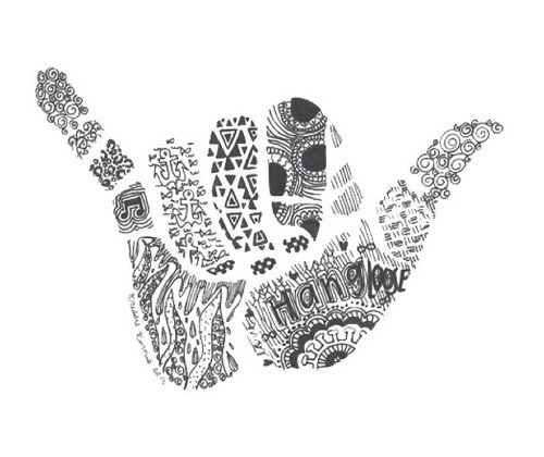 500x420 Hang Loose Discovered - Cool Drawing Designs Black And White