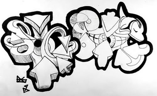 500x306 Cool Graffiti Designs To Draw Images - Cool Drawing Designs On Paper