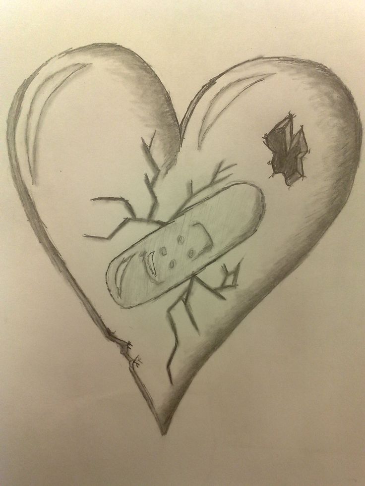 736x981 Pretty Broken Hearts Drawings Free Download Cool Ltbgtbroken Hearts - Cool Drawing Of A Heart