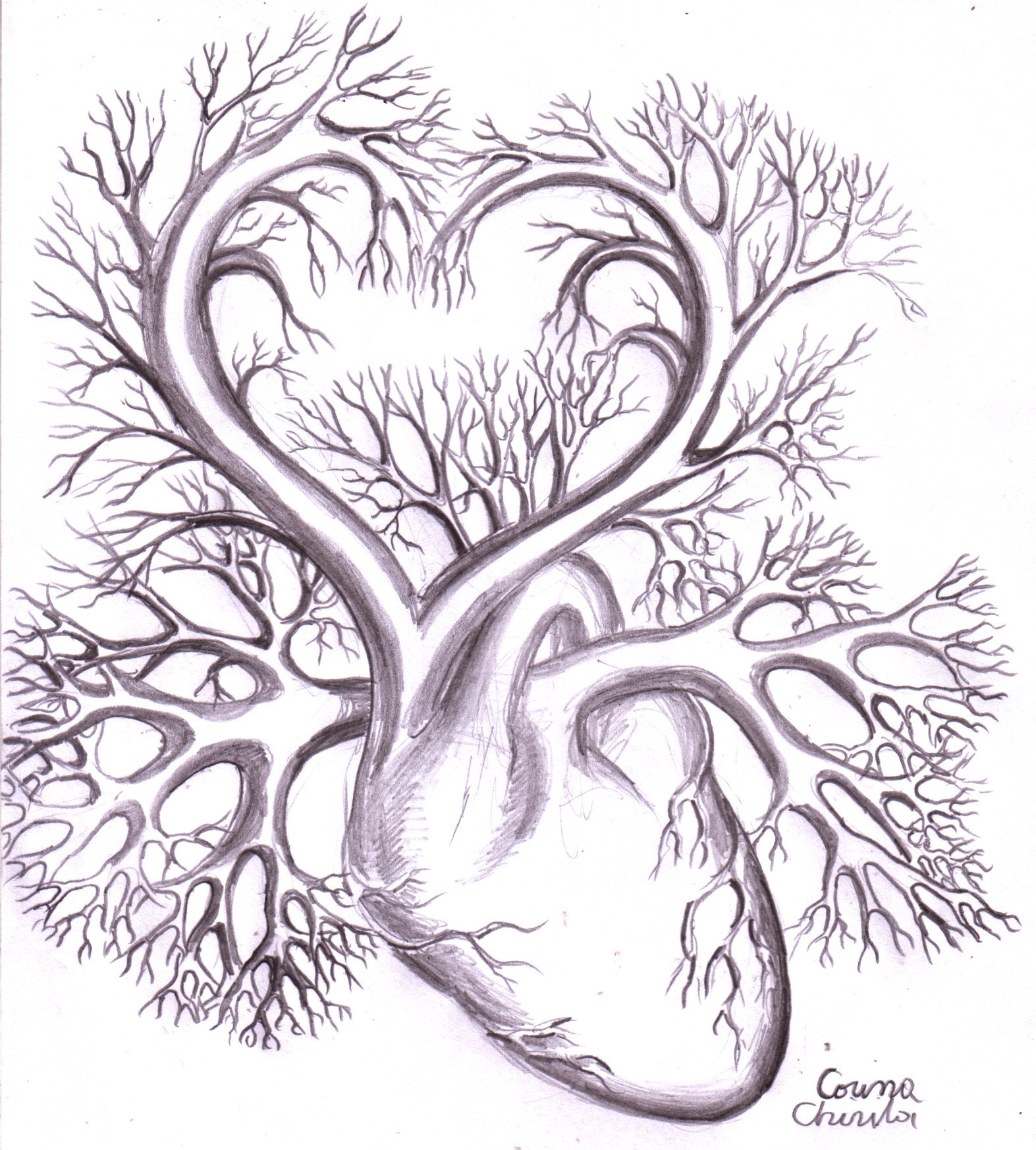 Cool Drawing Of A Heart at Explore collection of