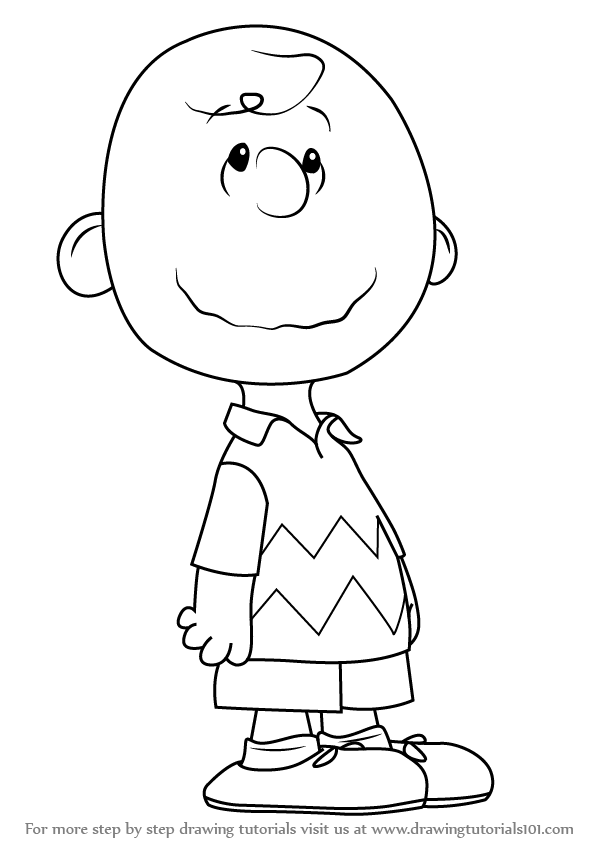 597x844 Learn How To Draw Charlie Brown From The Peanuts Movie - Cool Drawing Outlines