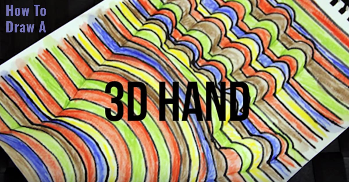 1200x628 Super Cool D Hand Art - Cool Drawing Pictures For Kids To Draw