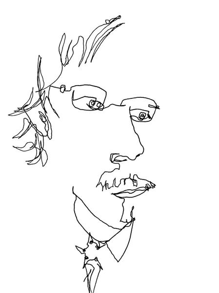 449x599 If Your Day Is Otherwise Boring, Here's A Cool Dude Wearing A Bolo - Cool Dude Drawing