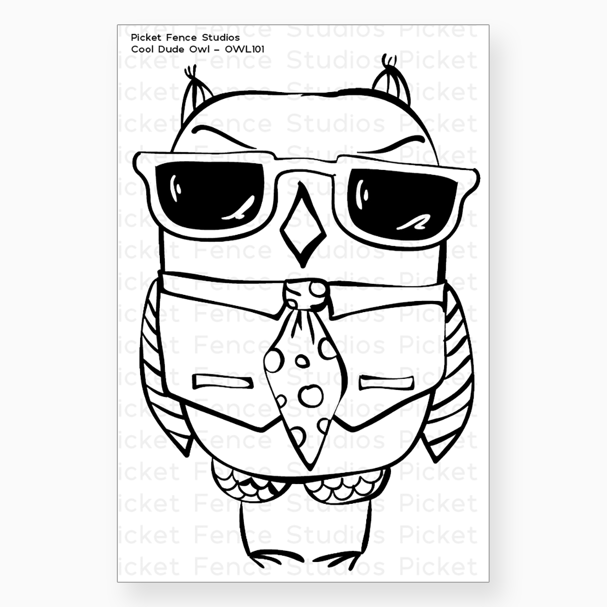 1200x1200 Cool Dude Owl - Cool Dude Drawing