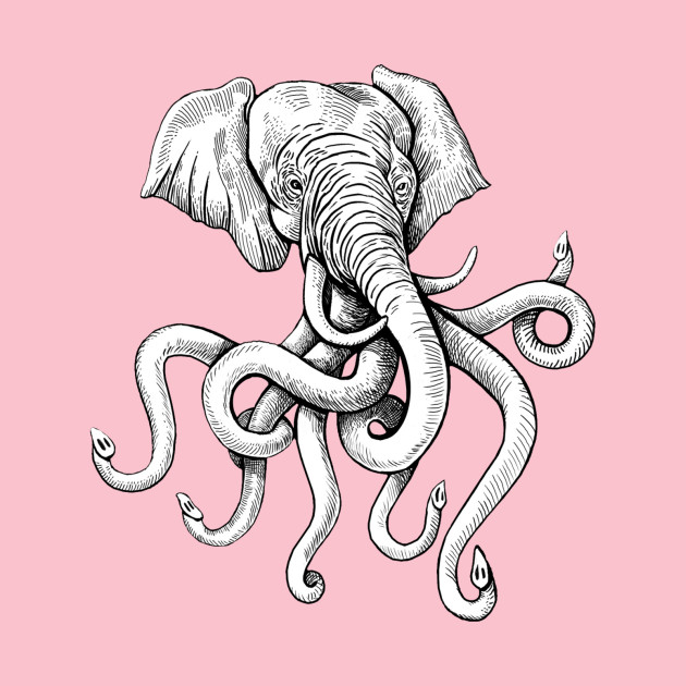 630x630 Crazy Elephant - Cool Elephant Drawings