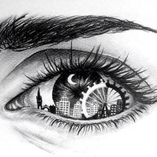 500x500 London! This Is A Maze Balls Idk How Did This But It Is Super Cool - Cool Eye Drawings