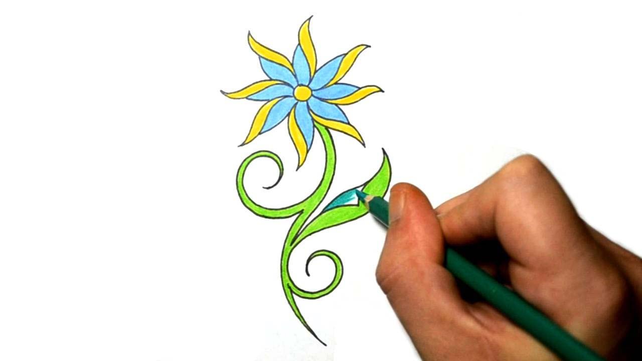1280x720 Draw Cool Simple Daisy Flower Tattoo Design Youtube - Cool Flower Drawings