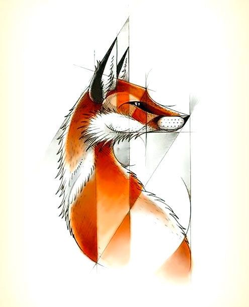 495x610 Cool Fox Tattoo Design Art Fox Tattoo Design, Fox Tattoo, Art - Cool Fox Drawings