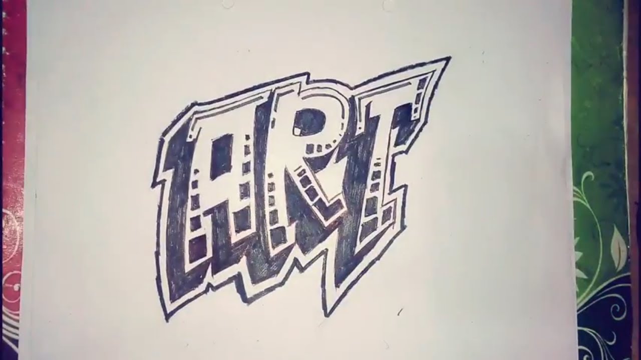 easy graffiti drawings