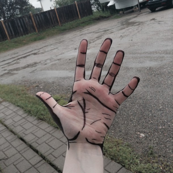610x609 Aesthetic Hand Drawings - Cool Hand Drawings