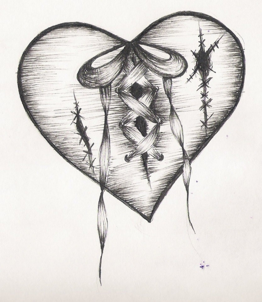 891x1024 Cool Heart Drawings - Cool Heart Drawings