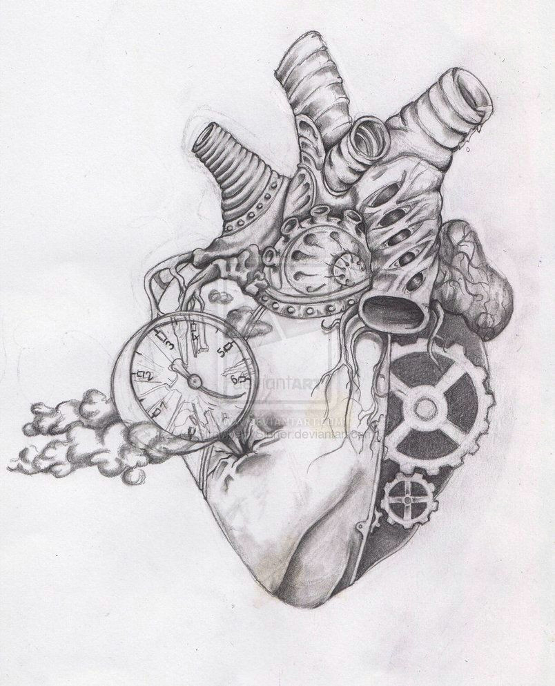 804x993 Drawing Of A Cool Heart Biomec Heart - Cool Heart Drawings