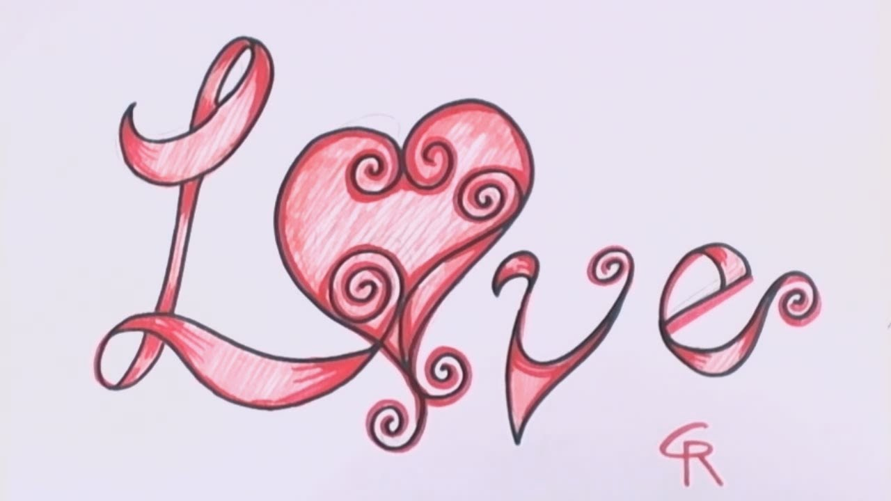 1280x720 How To Draw Cool Heart Designs Step - Cool Heart Drawings