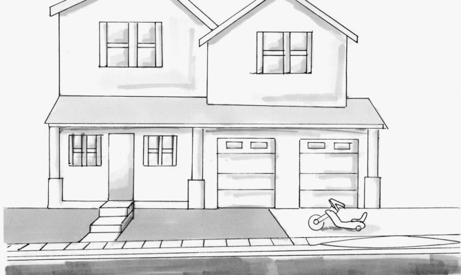 670x400 How To Draw A Cool House Beautiful Cool House Drawings Home - Cool House Drawings