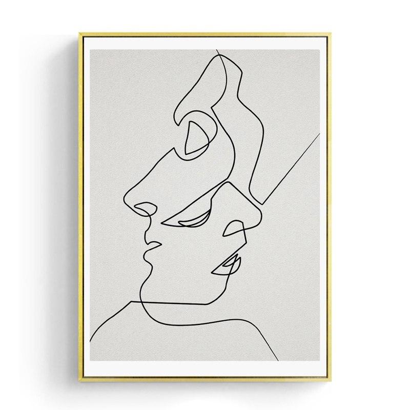 800x800 The Kiss - Cool Line Drawings